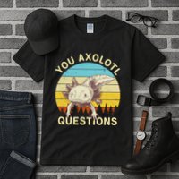You Axolotl Questions Retro Funny Reptile Tall T-Shirt