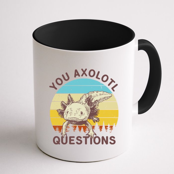 You Axolotl Questions Retro Funny Reptile Mug