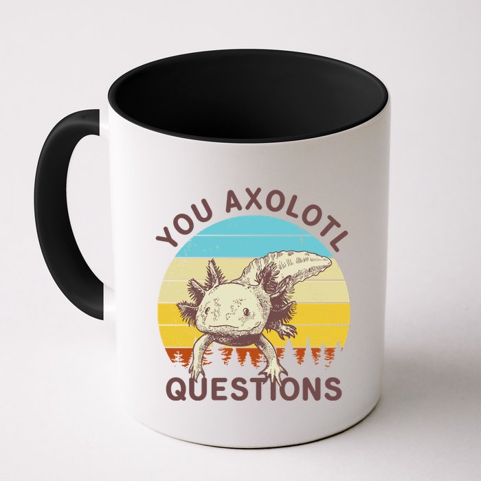 You Axolotl Questions Retro Funny Reptile Mug