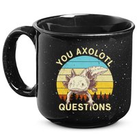 You Axolotl Questions Retro Funny Reptile 15oz Campfire Ceramic Mug