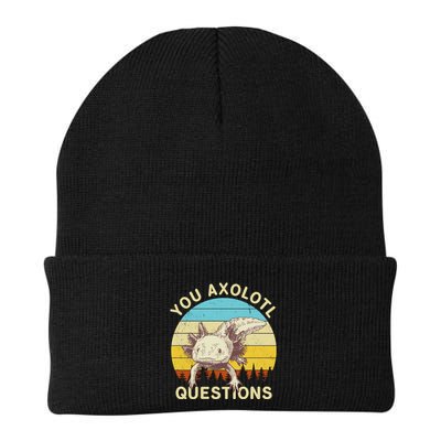 You Axolotl Questions Retro Funny Reptile Knit Cap Winter Beanie