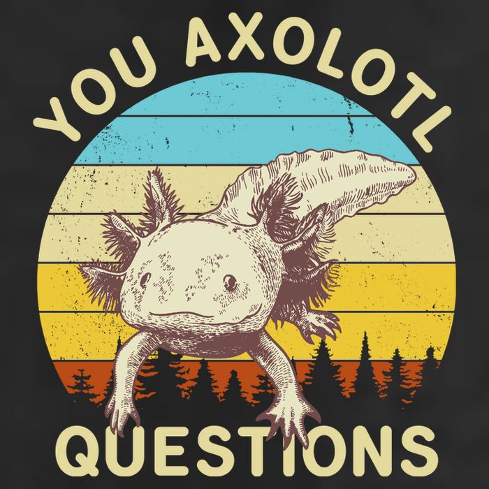 You Axolotl Questions Retro Funny Reptile Beanie