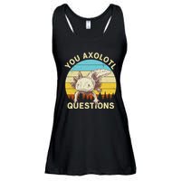 You Axolotl Questions Retro Funny Reptile Ladies Essential Flowy Tank