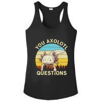 You Axolotl Questions Retro Funny Reptile Ladies PosiCharge Competitor Racerback Tank