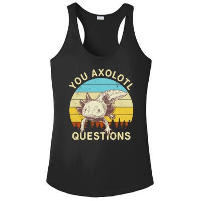 You Axolotl Questions Retro Funny Reptile Ladies PosiCharge Competitor Racerback Tank