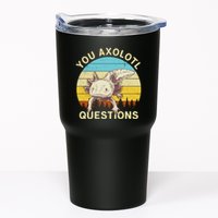 You Axolotl Questions Retro Funny Reptile Tumbler