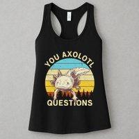 You Axolotl Questions Retro Funny Reptile Womens Tank Top