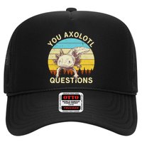 You Axolotl Questions Retro Funny Reptile Trucker Hat