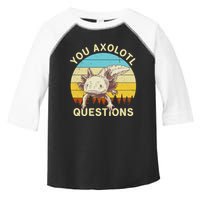 You Axolotl Questions Retro Funny Reptile Toddler Fine Jersey T-Shirt