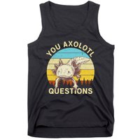 You Axolotl Questions Retro Funny Reptile Tank Top