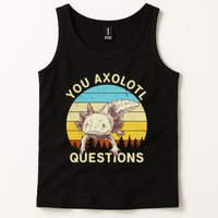 You Axolotl Questions Retro Funny Reptile Tank Top