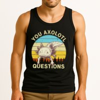 You Axolotl Questions Retro Funny Reptile Tank Top
