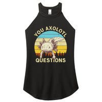 You Axolotl Questions Retro Funny Reptile Women's Perfect Tri Rocker Tank