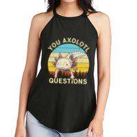 You Axolotl Questions Retro Funny Reptile Women's Perfect Tri Rocker Tank