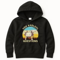 You Axolotl Questions Retro Funny Reptile Kids Hoodie