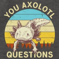 You Axolotl Questions Retro Funny Reptile Vector Backpack