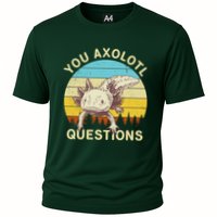 You Axolotl Questions Retro Funny Reptile Cooling Performance Crew T-Shirt