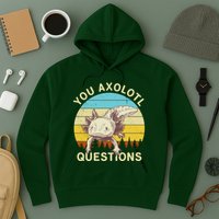 You Axolotl Questions Retro Funny Reptile Hoodie