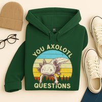 You Axolotl Questions Retro Funny Reptile Hoodie