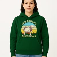 You Axolotl Questions Retro Funny Reptile Hoodie
