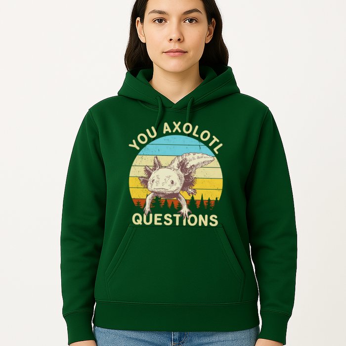 You Axolotl Questions Retro Funny Reptile Hoodie