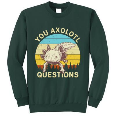 You Axolotl Questions Retro Funny Reptile Sweatshirt