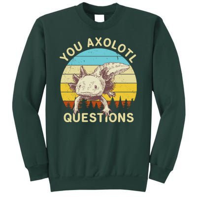 You Axolotl Questions Retro Funny Reptile Sweatshirt