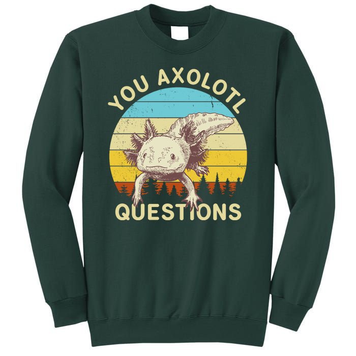 You Axolotl Questions Retro Funny Reptile Sweatshirt