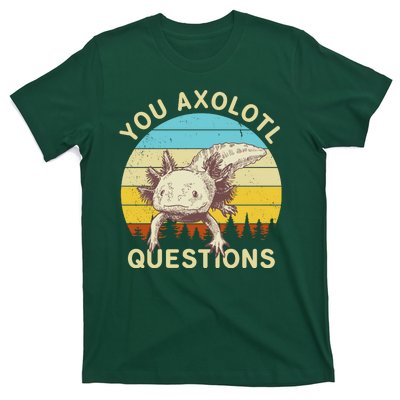 You Axolotl Questions Retro Funny Reptile T-Shirt