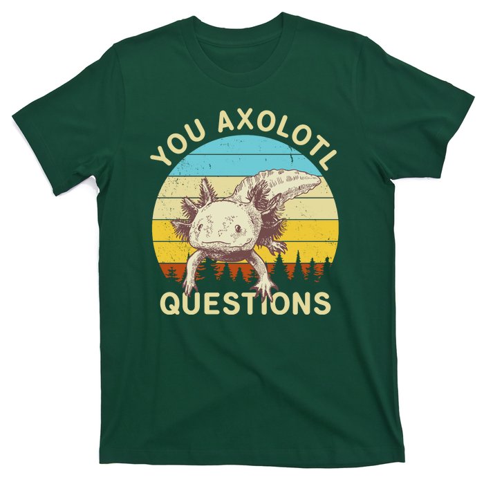 You Axolotl Questions Retro Funny Reptile T-Shirt