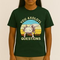 You Axolotl Questions Retro Funny Reptile T-Shirt