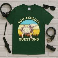 You Axolotl Questions Retro Funny Reptile T-Shirt