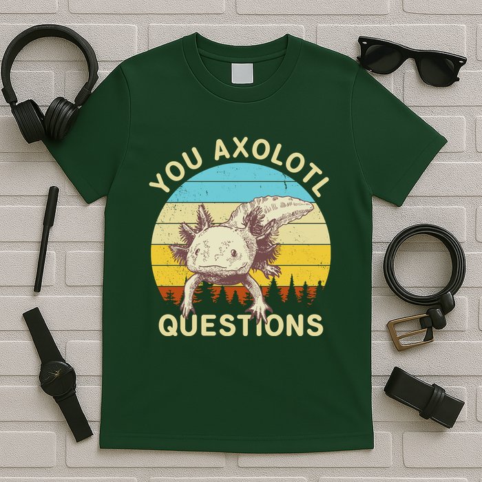 You Axolotl Questions Retro Funny Reptile T-Shirt