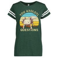 You Axolotl Questions Retro Funny Reptile Enza Ladies Jersey Football T-Shirt