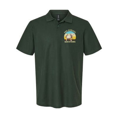 You Axolotl Questions Retro Funny Reptile Polo