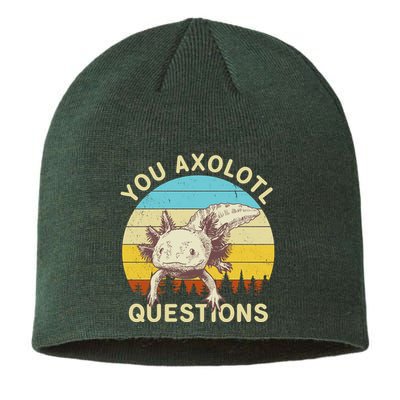 You Axolotl Questions Retro Funny Reptile Sustainable Beanie