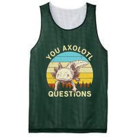 You Axolotl Questions Retro Funny Reptile Mesh Reversible Basketball Jersey Tank