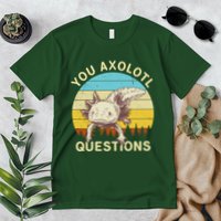 You Axolotl Questions Retro Funny Reptile Premium T-Shirt