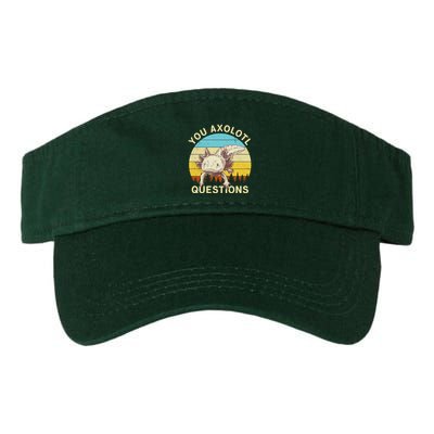 You Axolotl Questions Retro Funny Reptile Visor