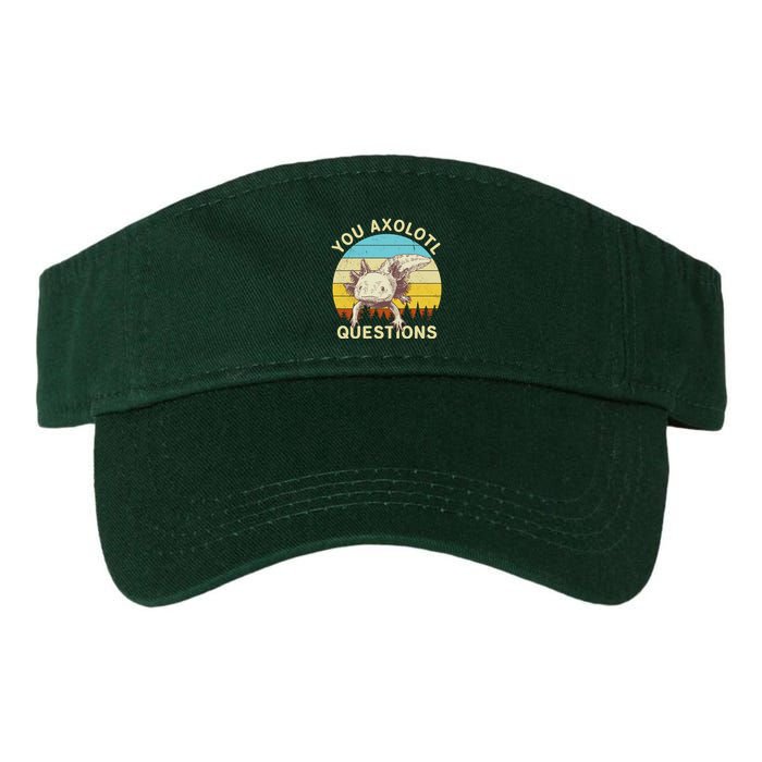 You Axolotl Questions Retro Funny Reptile Visor