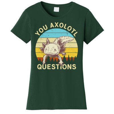 You Axolotl Questions Retro Funny Reptile Women's T-Shirt