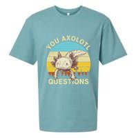You Axolotl Questions Retro Funny Reptile Sueded Cloud Jersey T-Shirt
