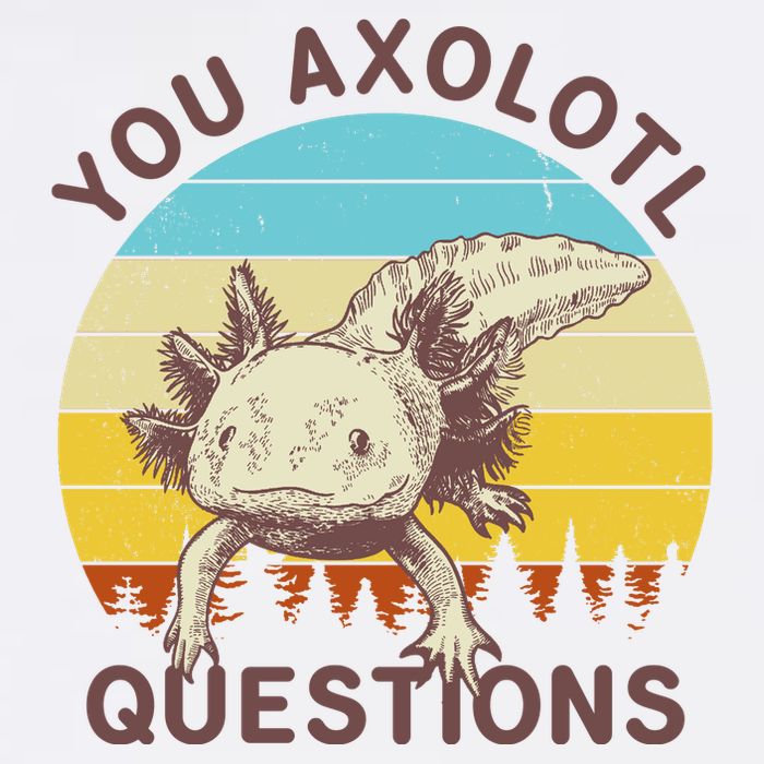 You Axolotl Questions Retro Funny Reptile Garment-Dyed Sweatshirt