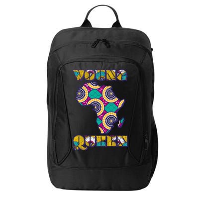 Young African Queen African Cloth Pattern Celebrating Black History City Backpack