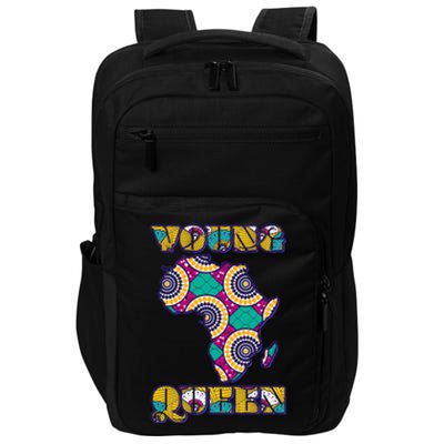 Young African Queen African Cloth Pattern Celebrating Black History Impact Tech Backpack