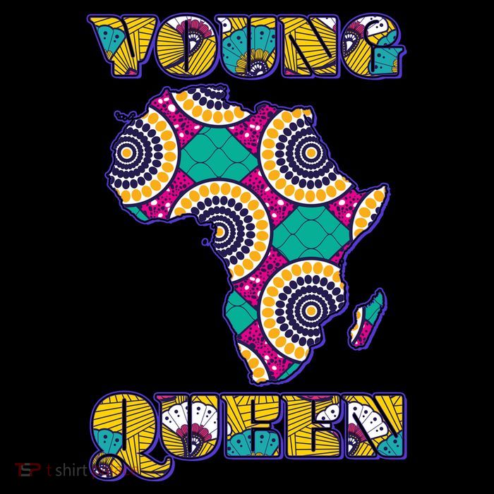 Young African Queen African Cloth Pattern Celebrating Black History Impact Tech Backpack