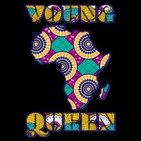 Young African Queen African Cloth Pattern Celebrating Black History Drawstring Bag