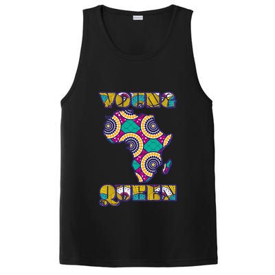 Young African Queen African Cloth Pattern Celebrating Black History PosiCharge Competitor Tank