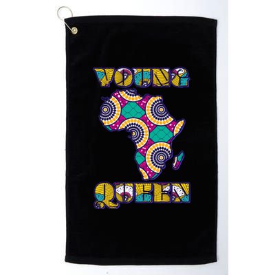 Young African Queen African Cloth Pattern Celebrating Black History Platinum Collection Golf Towel