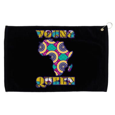 Young African Queen African Cloth Pattern Celebrating Black History Grommeted Golf Towel